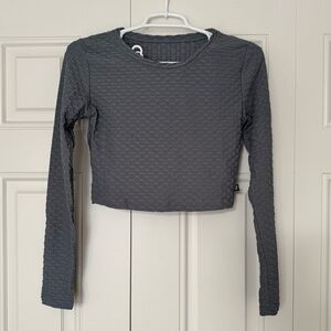 New Long Sleeve Cropped Workout Top